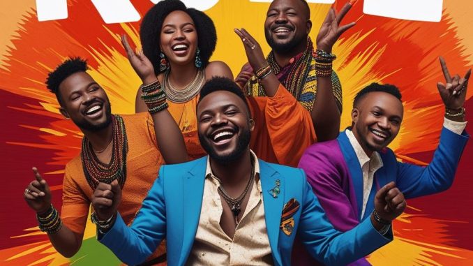 Generate a music image that say Nkosazana Daughter x Master KG x Makhadzi - KUWE Ft. Nomcebo___ (1) Nkosazana Daughter x Master KG x Makhadzi - "KUWE" (New Hit 2025) Feat Nomcebo